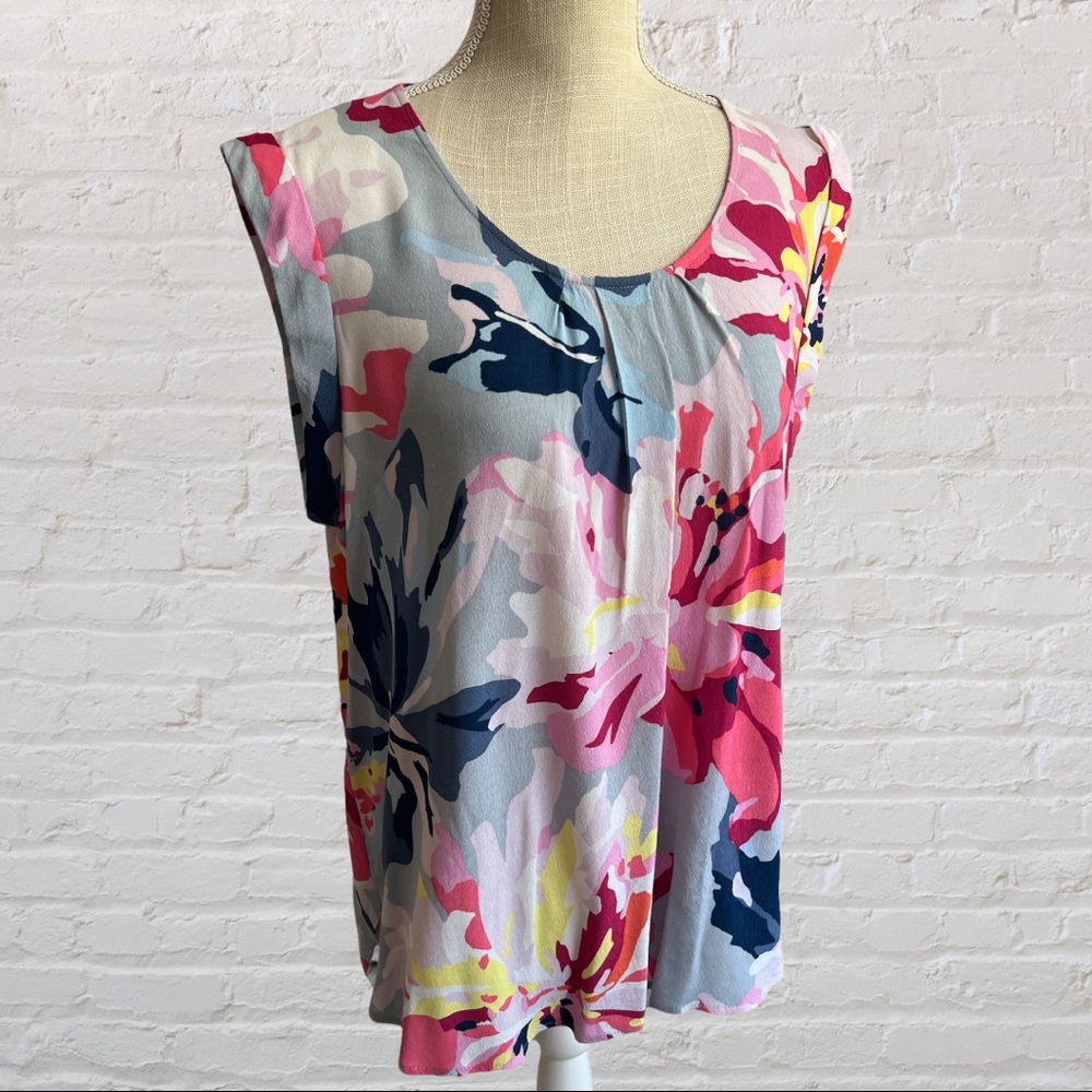 Joules Blue Floral Summer Blouse